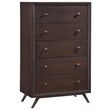 Modway Tracy 5 Drawer Chest in Cappuccino