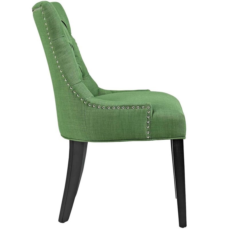 Modway Regent Fabric Upholstered Dining Side Chair in Green | Homesquare