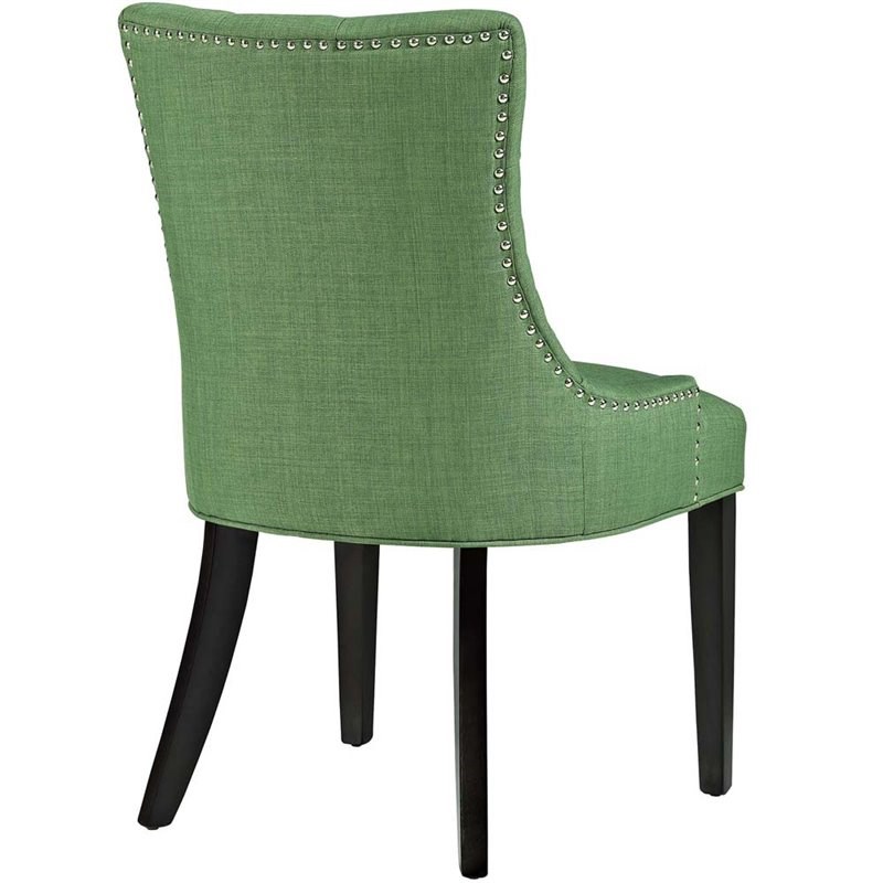Modway Regent Fabric Upholstered Dining Side Chair in Green Homesquare