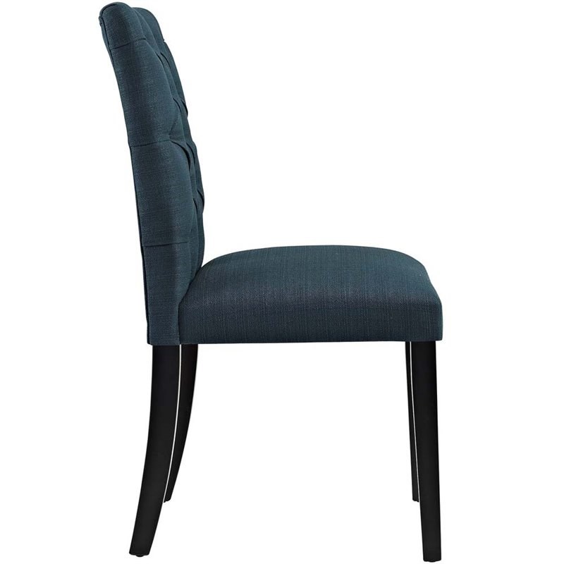 Modway Duchess Fabric Upholstered Dining Side Chair in Azure