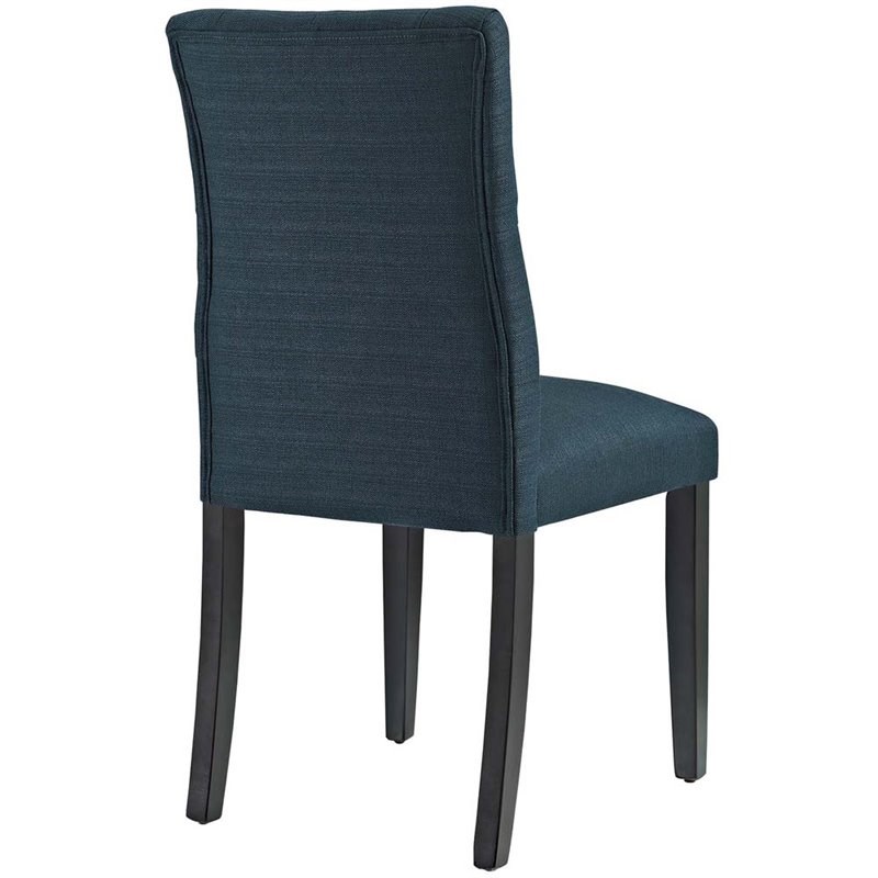 Modway Duchess Fabric Upholstered Dining Side Chair in Azure