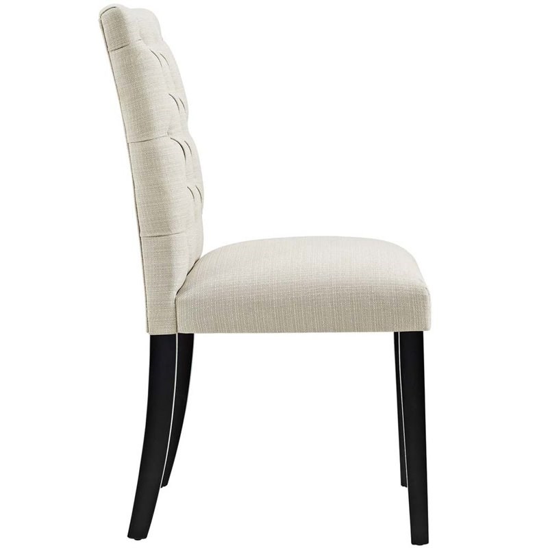 Modway Duchess Fabric Upholstered Dining Side Chair in Beige