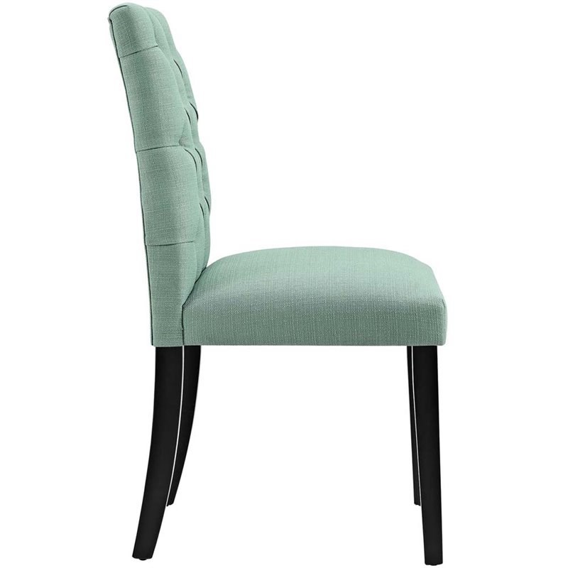 Modway Duchess Fabric Upholstered Dining Side Chair in Laguna