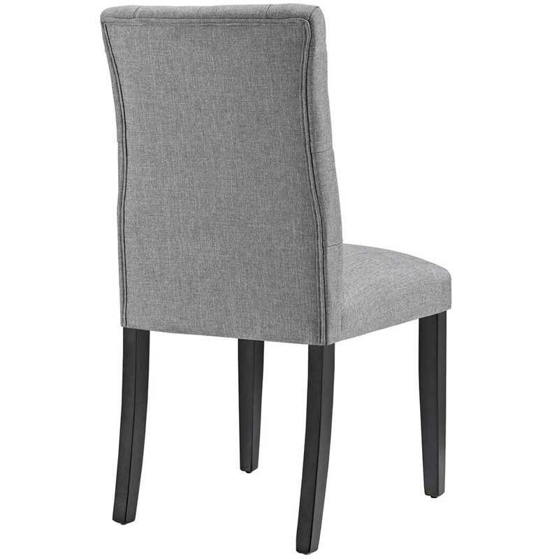 Modway Duchess Fabric Upholstered Dining Side Chair in Light Gray