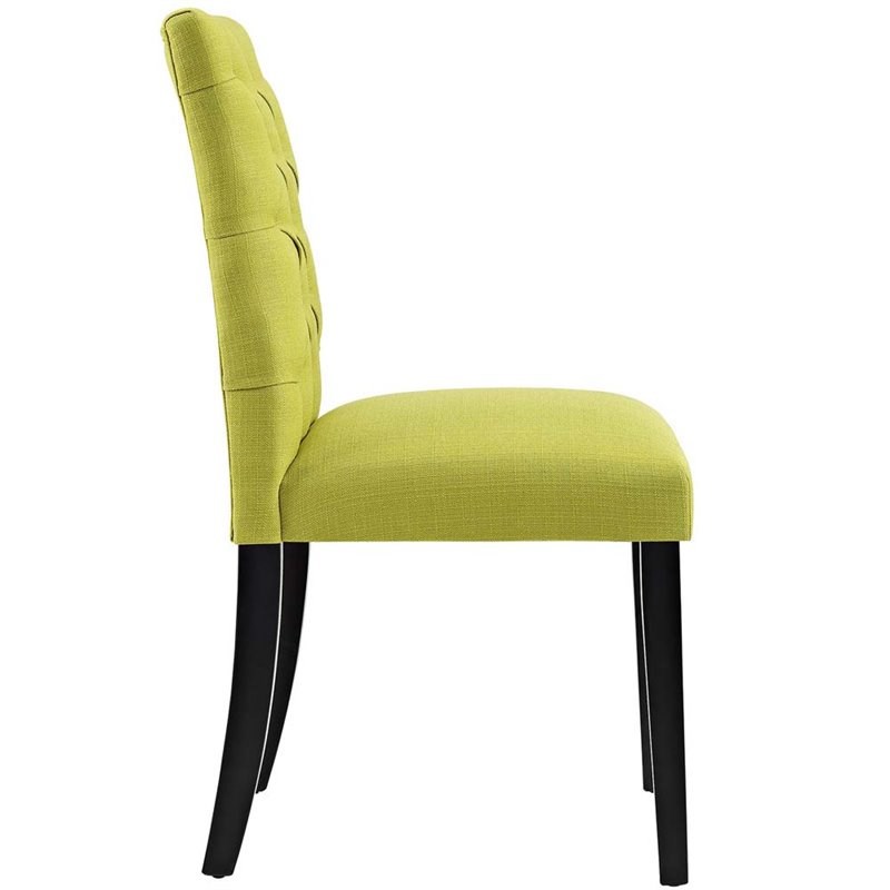 Modway Duchess Fabric Upholstered Dining Side Chair in Wheatgrass