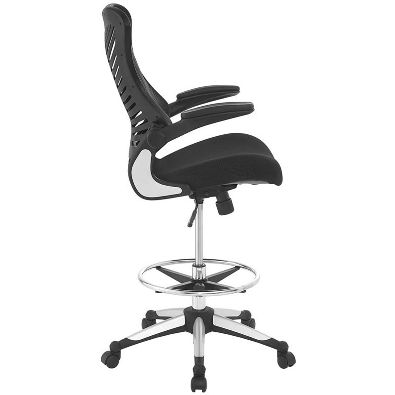 Modway Charge Drafting Stool in Black