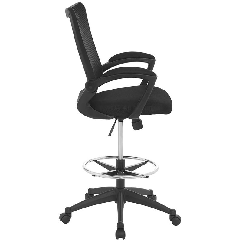 Modway Project Drafting Stool in Black
