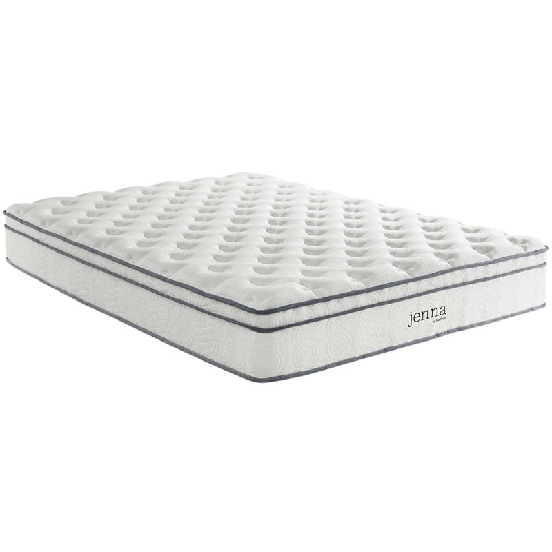 modway jenna 10" full innerspring mattress - mod-5769-whi