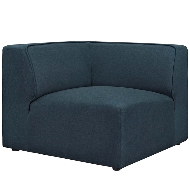 Modway Mingle Corner Accent Chair in Blue