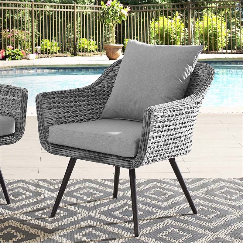 Modway Endeavor Patio Chair in Gray