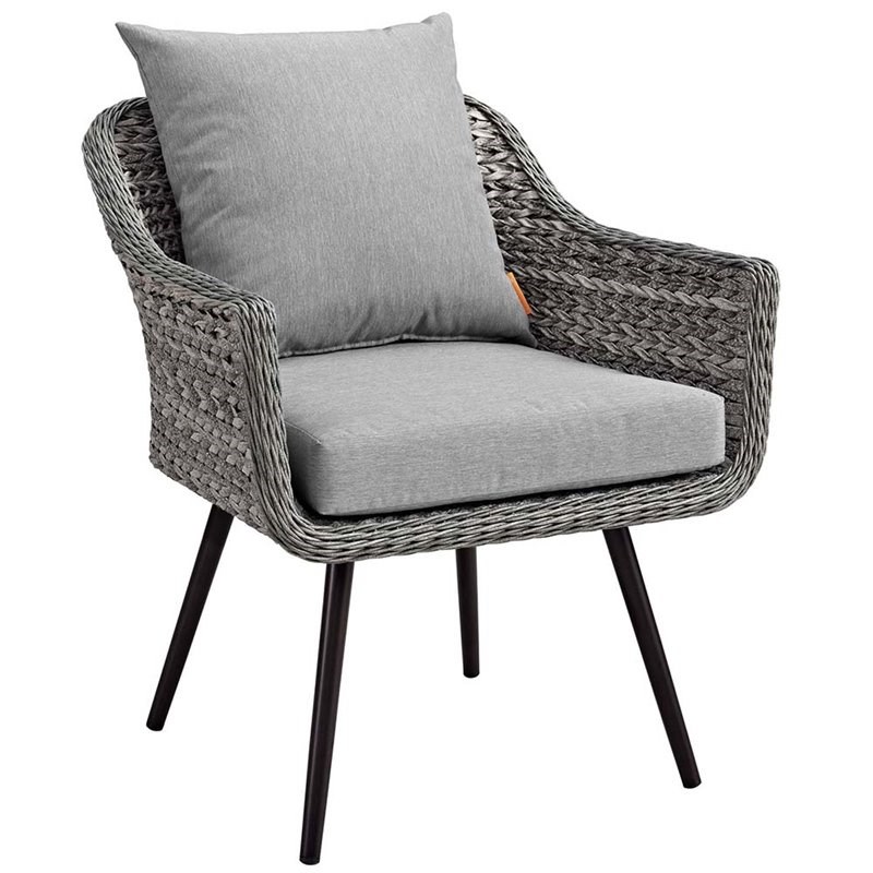 Modway Endeavor Patio Chair in Gray