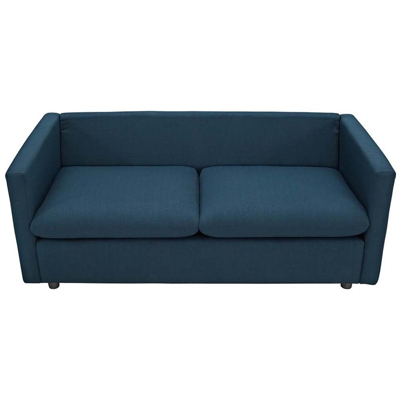 Modway Activate Contemporary Modern Sofa in Azure