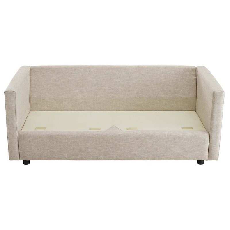 Modway Activate Contemporary Modern Sofa in Beige