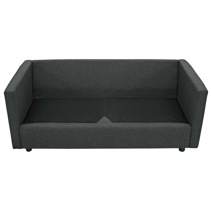 Modway Activate Contemporary Modern Sofa in Gray