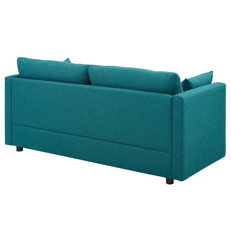 Modway Activate Contemporary Modern Sofa in Teal
