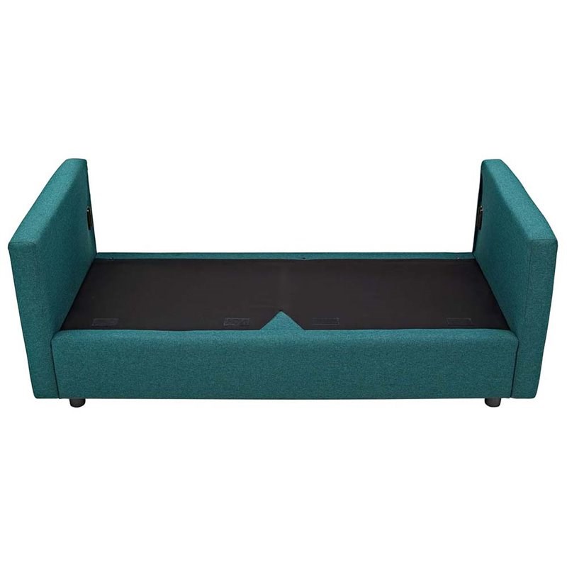 Modway Activate Contemporary Modern Sofa in Teal