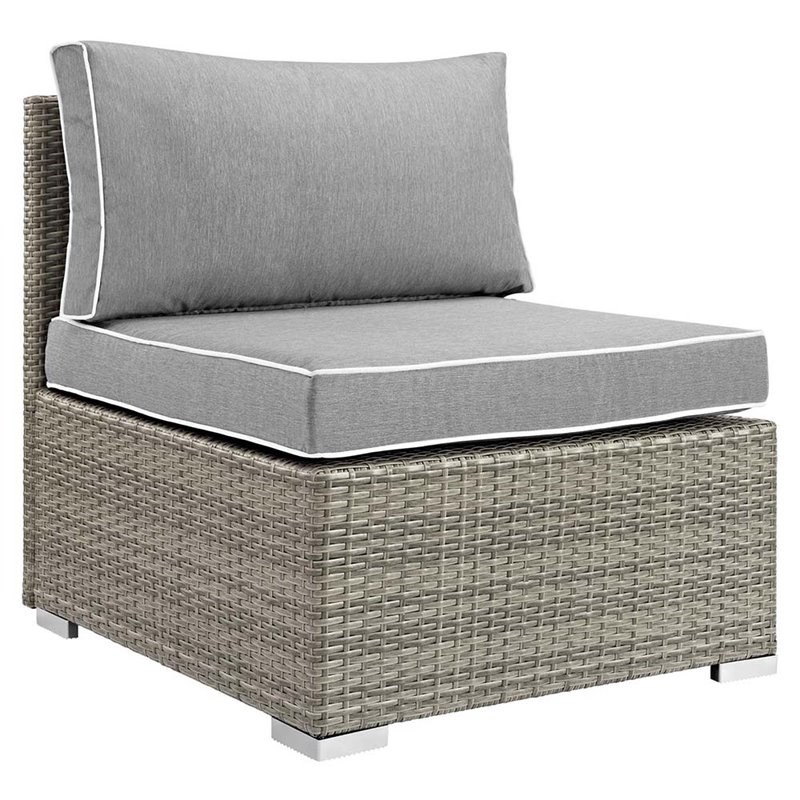 Modway Repose Patio Side Chair in Gray