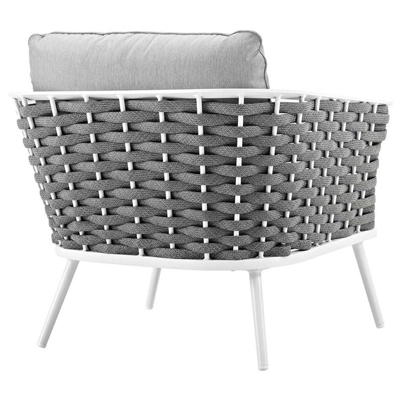 Modway Stance Patio Chair in White and Gray