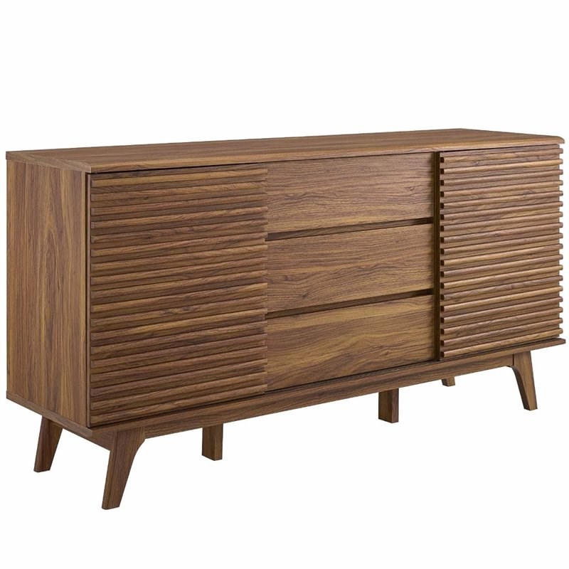 Modway Render 63" MidCentury Sideboard in Walnut Homesquare