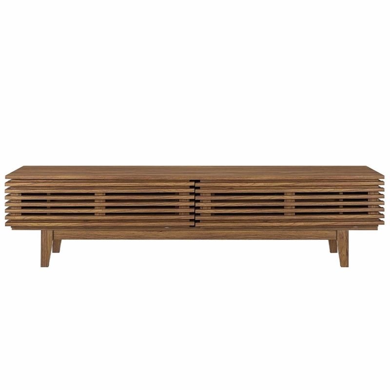 Modway Render MidCentury Modern 71" TV Stand in Walnut Homesquare
