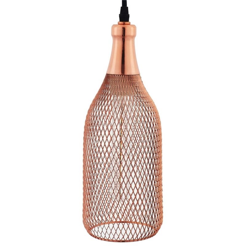 Modway Glimmer Bottle-Shaped Rose Gold Pendant Light