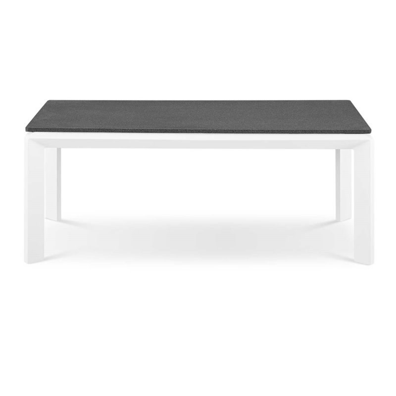 Modway Riverside Aluminum Outdoor Coffee Table in White