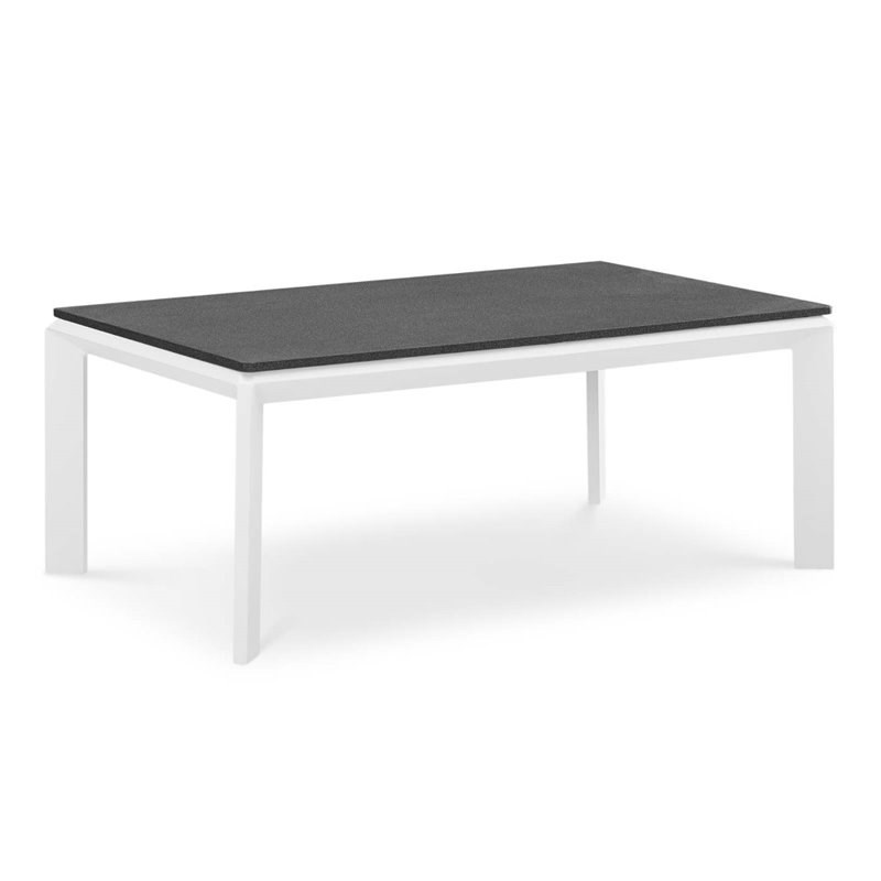 Modway Riverside Aluminum Outdoor Coffee Table in White