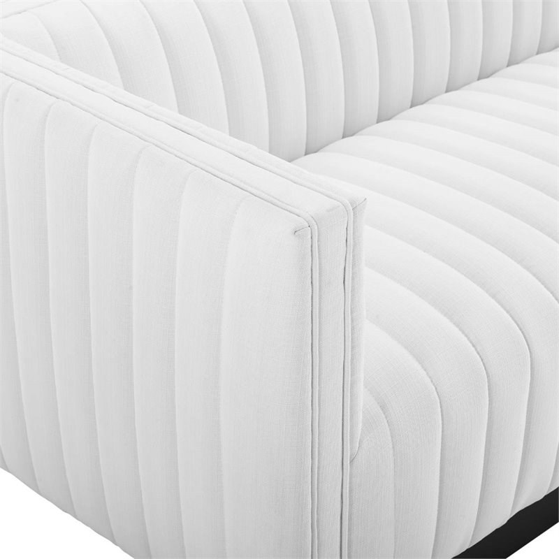Modway Conjure Tufted Upholstered Sofa in White Homesquare