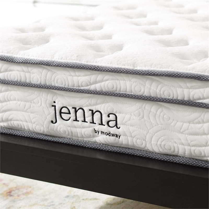 Modway Jenna 8" Narrow Twin Innerspring Mattress in White Homesquare
