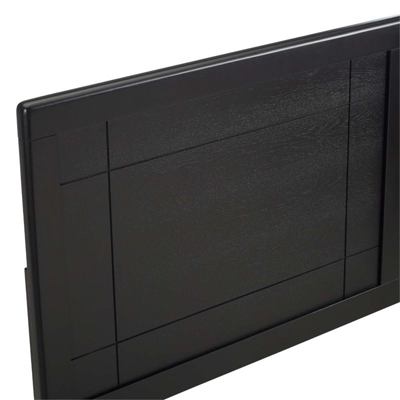 Modway Archie Twin Wooden Window Pane Panel Headboard in Black
