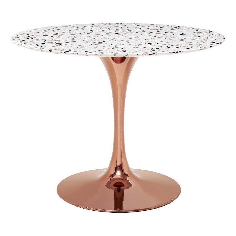 pink terrazzo dining table