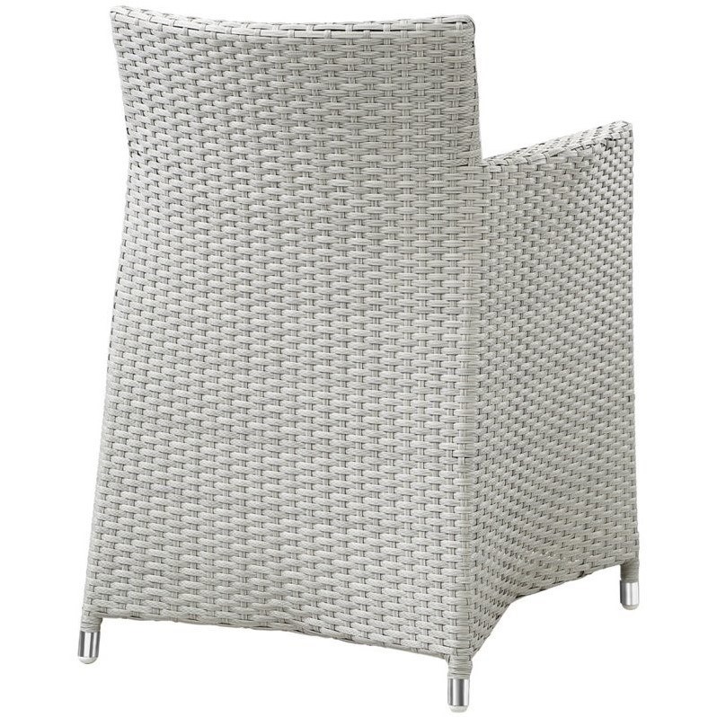 Modway Junction Outdoor Dining Armchair in Gray and White
