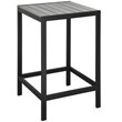 Modway Maine Patio Bar Table in Brown and Gray