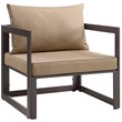 Modway Fortuna Outdoor Armchair in Brown and Mocha