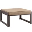 Modway Fortuna Outdoor Patio Ottoman in Brown and Mocha
