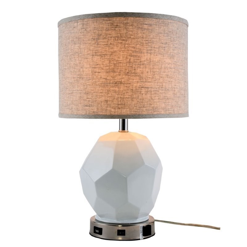 Elegant Lighting Brio Table Lamp in Polished Nickel