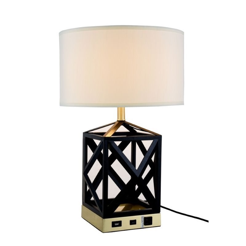Elegant Lighting Brio Table Lamp in Black