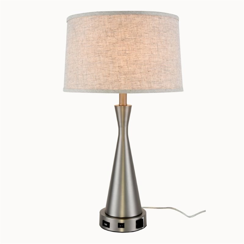 Elegant Lighting Brio Table Lamp in Vintage Nickel