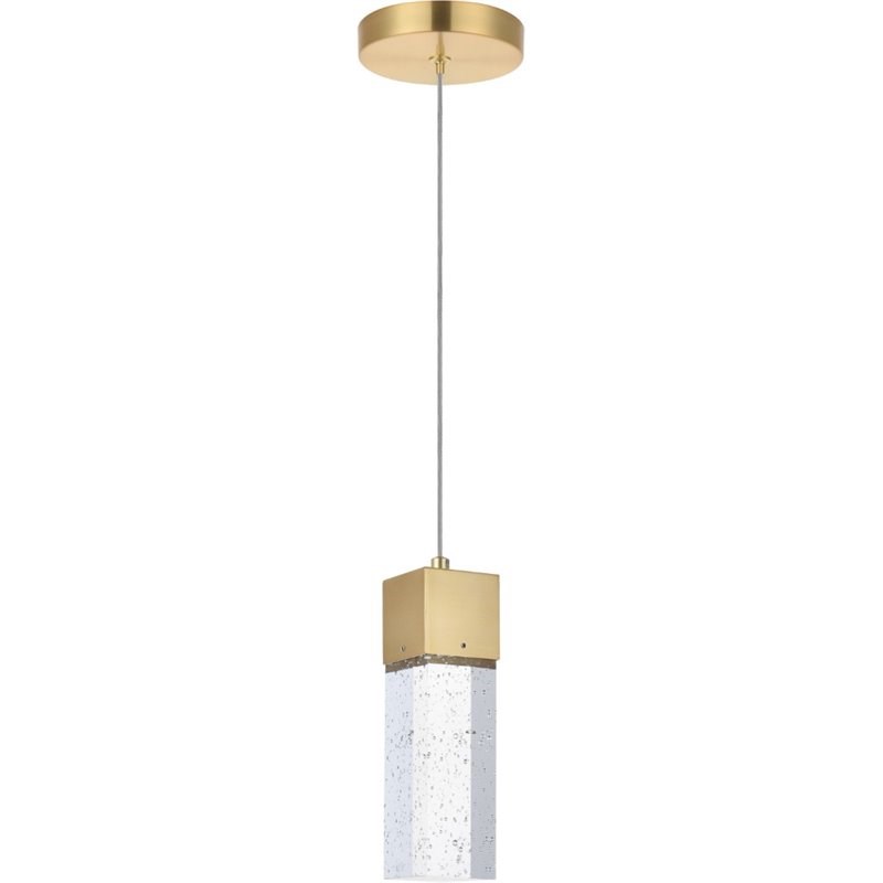 Elegant Lighting Novastella Royal Cut Crystal LED Pendant in Gold