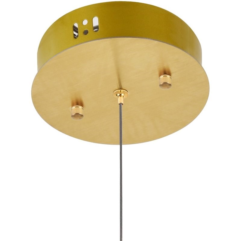 Elegant Lighting Polaris Royal Cut Crystal LED Pendant in Gold