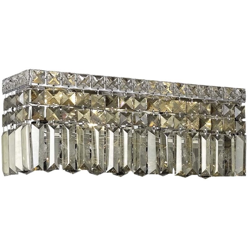 Elegant Lighting Maxime 3 Light Royal Cut Crystal Wall Sconce in Chrome