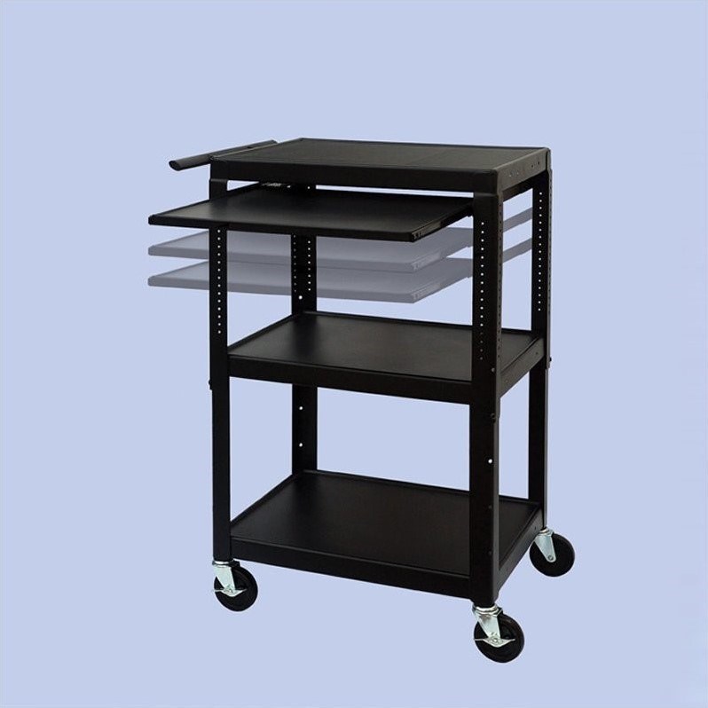 VTI FSC Adjustable Cart With Front/Back Pull Out Shelf
