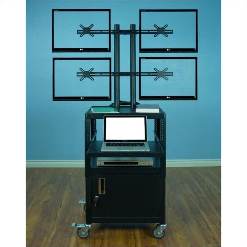 VTI Multi-Monitor Cart in Powder Paint