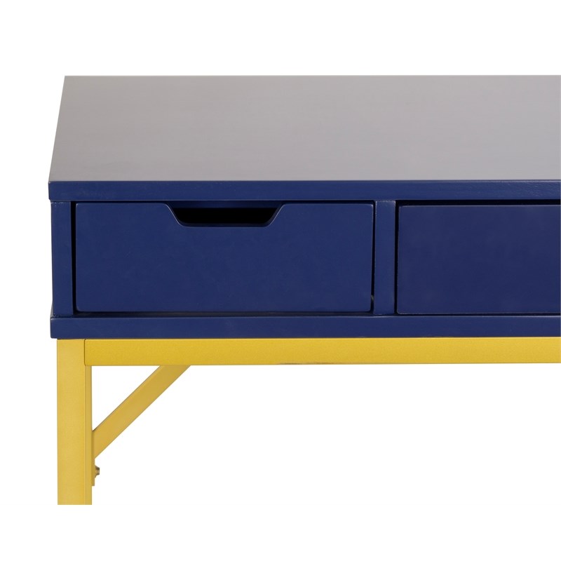 Contemporary Wood Writing Desk Writing Table Office Desk Blue