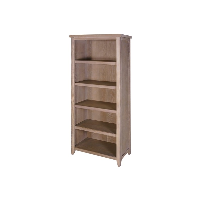 Farmhouse Open Wood Bookcase Bookcase Shelves Office Storage Light Brown