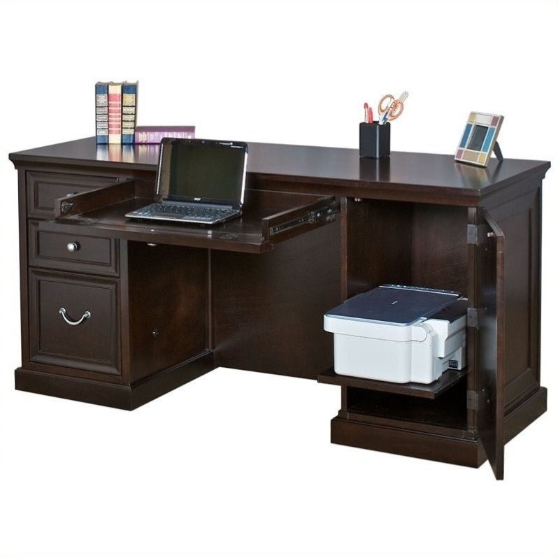 Martin Furniture Fulton Double Pedestal Desk in Espresso