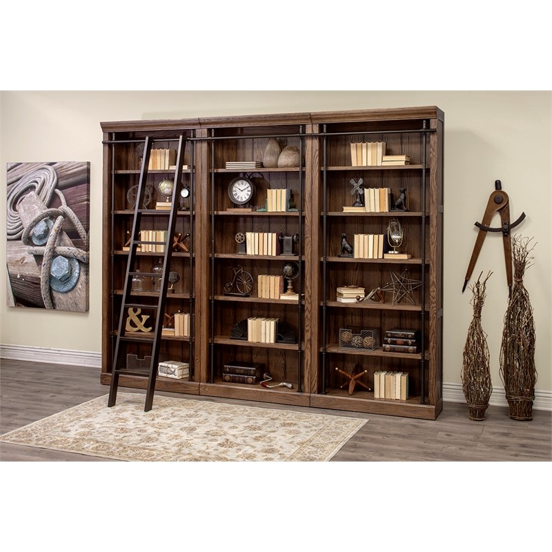 Avondale 8' Tall Wood Bookcase Display Shelf for Office Fully Assembled