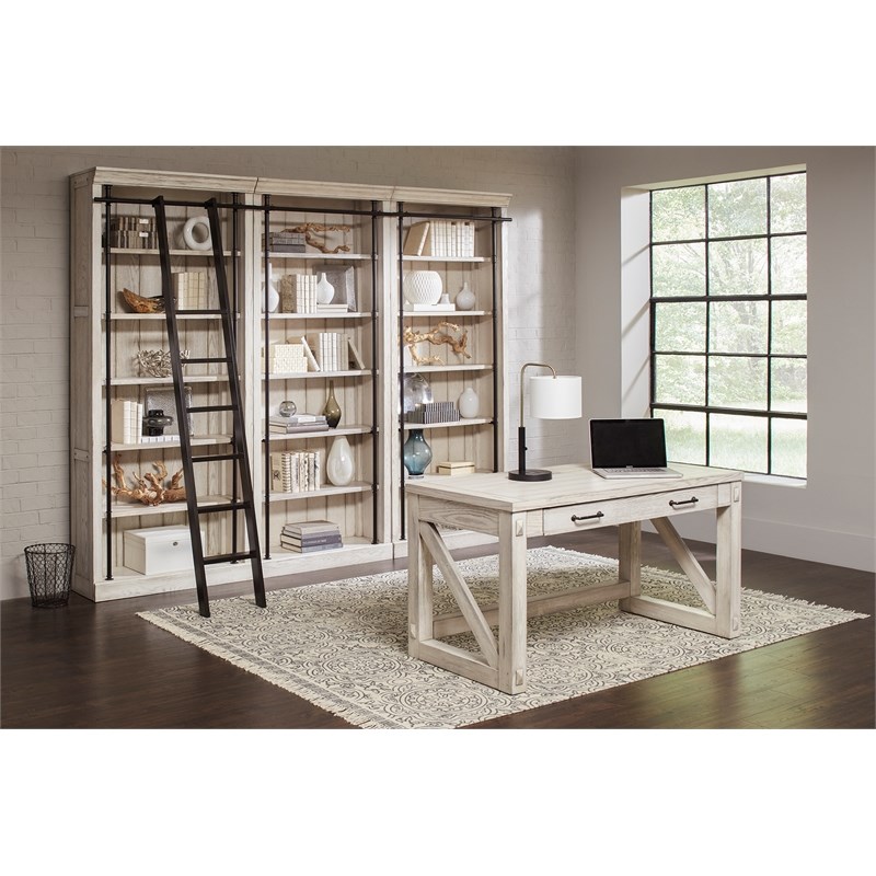 Avondale 8' Tall Wood Bookcase Display Shelf for Office Fully Assembled White