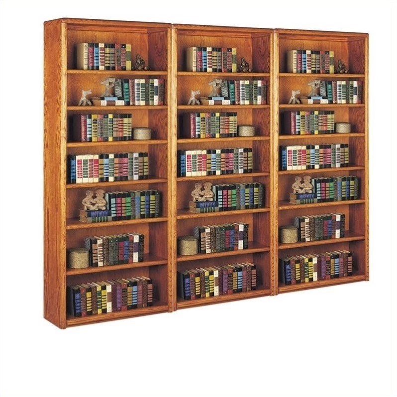 Martin Furniture Contemporary 3 Piece Bookcase Set in Medium Oak