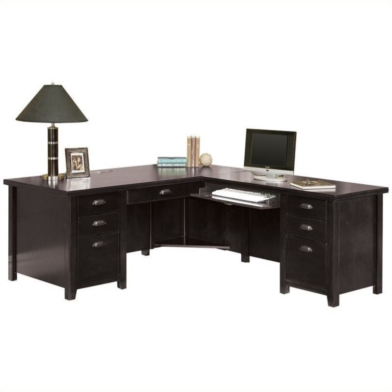 Martin Furniture Tribeca Loft Black Right Hand Executive Desk